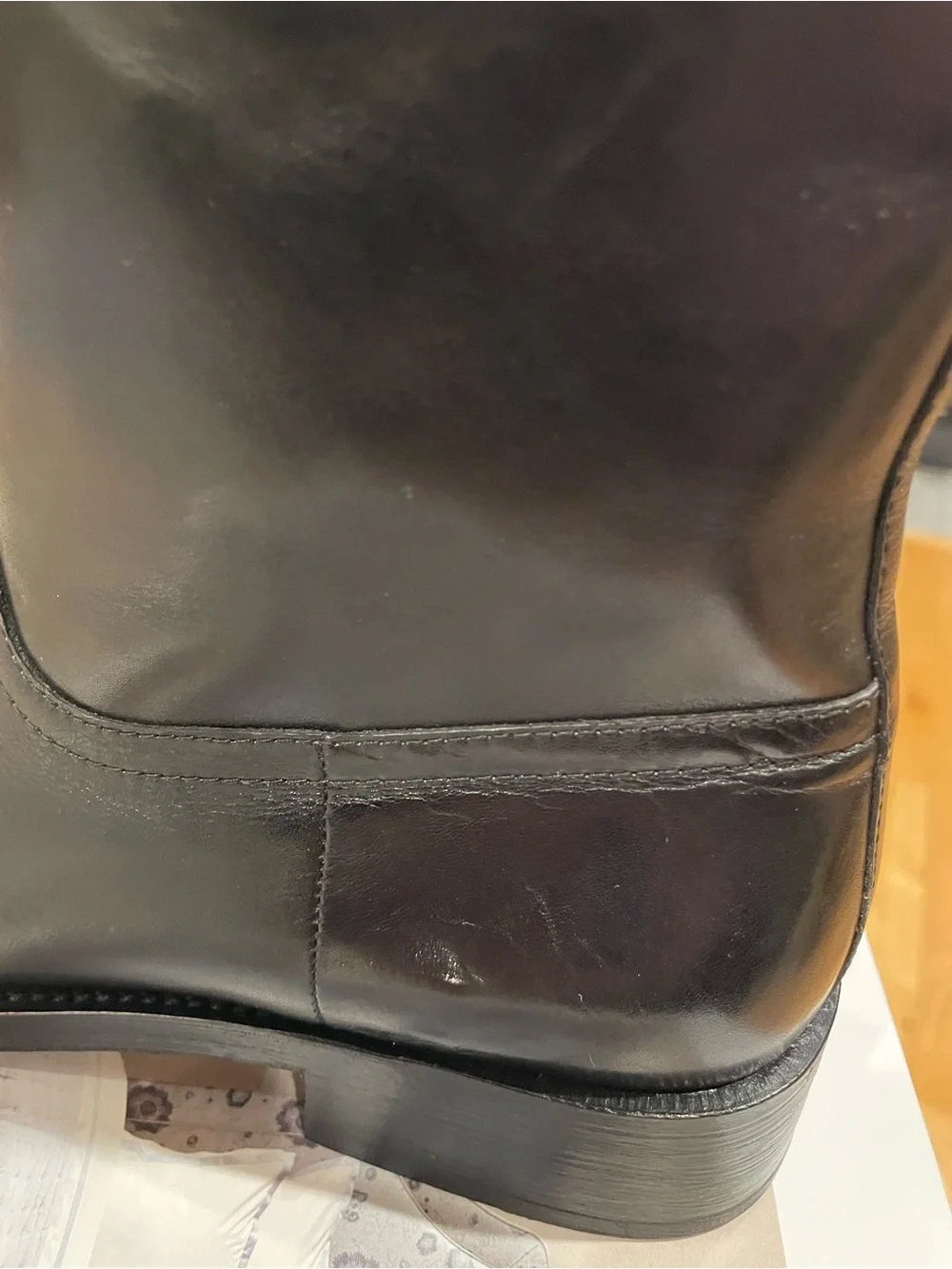 NWT PAIGE Black Leather Over-the-Knee Leather Boots